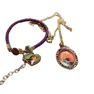 Brass JCM Disney necklace and bracelet